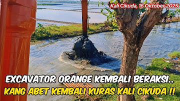 Lapor KDM ‼️ Excavator Orange Yang Sangat Gesit Kembali Beraksi Kuras Lumpur Kali Cikuda Karawang ‼️