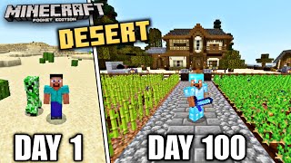 I survived 100 Day on Desert Only World  in Minecraft  Full Movie