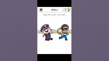 How to solve LEVEL-6 in brain test all- star: IQ boost #braintest#game#level#police#iqbooster#thief
