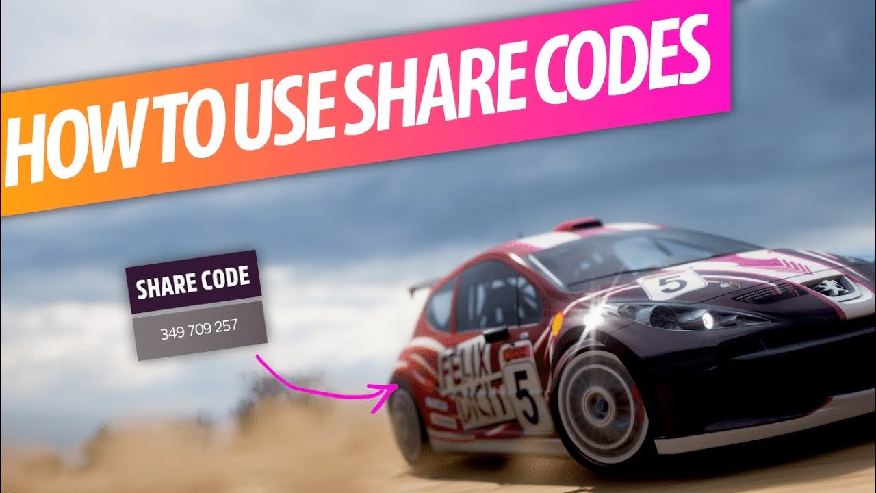 Forza Horizon 5 How To Use Share Codes (Tunes, Liveries/Designs ...