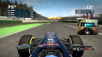 F1 2012 - Hockenheim 3 Lap Race - Start from P24 - Controller Cam - Xbox 360