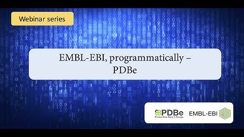 EMBL-EBI programmatically: PDBe