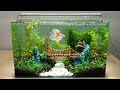 Diy simple aquasacpe betta fish for office  how to make aquarium decoration ideas  mr decor 178