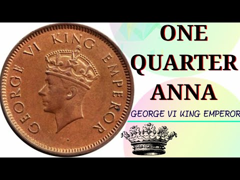 Rare Coin One Quarter Anna India GEORGE VI KING EMPEROR Coin Value