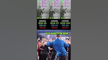 RTX 4060 TI VS RTX 5060 TI VS RTX 4070 #pcgaming #pc #graphicscard #gpu #gaming #comparison