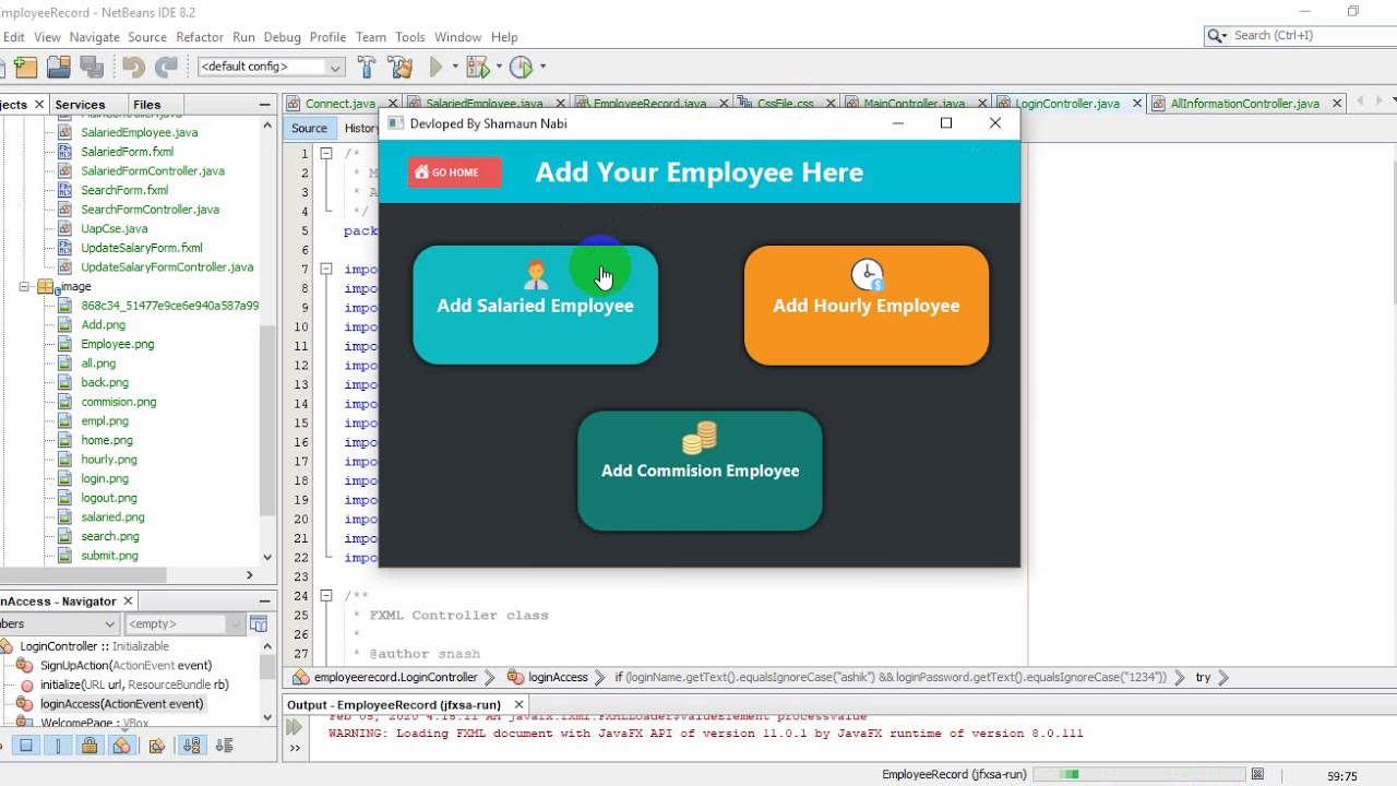 Employee Record System Java with Source Code | A Complete JavaFX ...