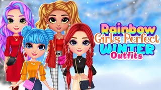 Rainbow Girls Perfect Winter Outfits - Princess Dress Up Games screenshot 1