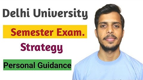 DU college Exam Strategy | Semester Exam Tips | Delhi University | Open Book Exam | @CLUSTERcareer