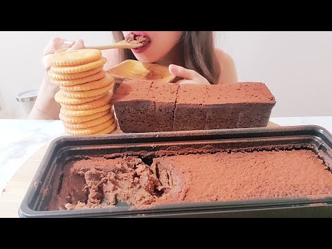 ASMR 咀嚼音|チョコバターのようなテリーヌ、濃厚ガトーショコラ🍫モッパン/Chocolate butter terrine, thick raw gateau chocolate,Japanese