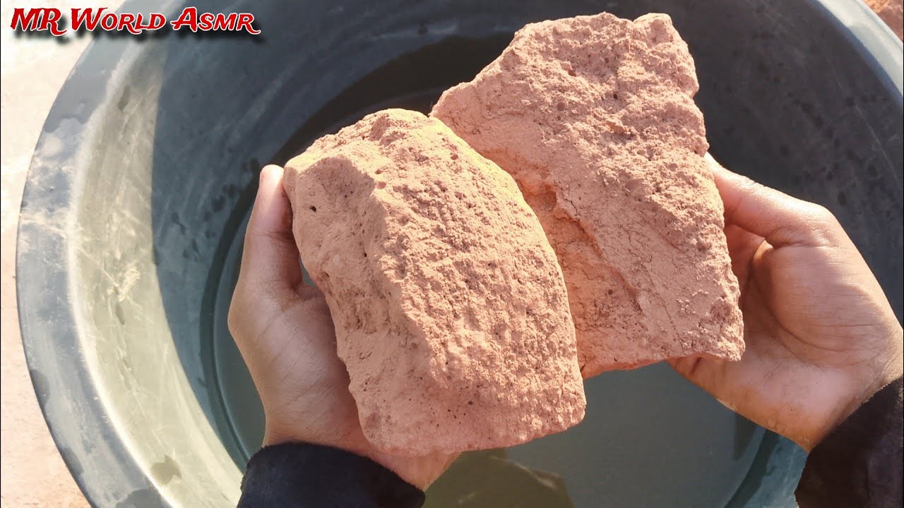 New bombastic🔥 water crumbling video of red mud dirt with satisfying crumbling video🎥@muskanasmr20 