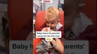 Baby Hears For The First Time Reaction Is Pretty Scared..