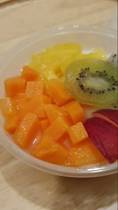 Dessert Cup#Tofu Fruit Salad #Pudding with Fruit Salad#Fruits Pudding Cup#thailand