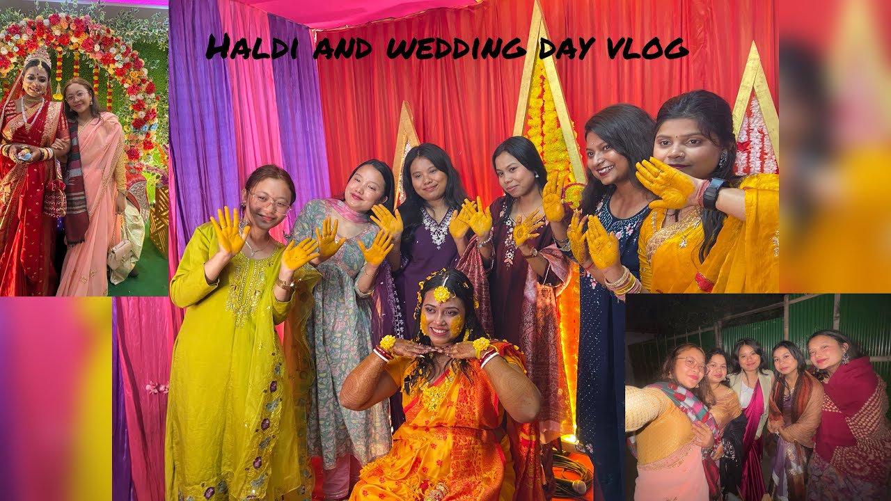 Haldi Ceremony & Wedding vlog🌼😍 #wedding #haldiceremony 