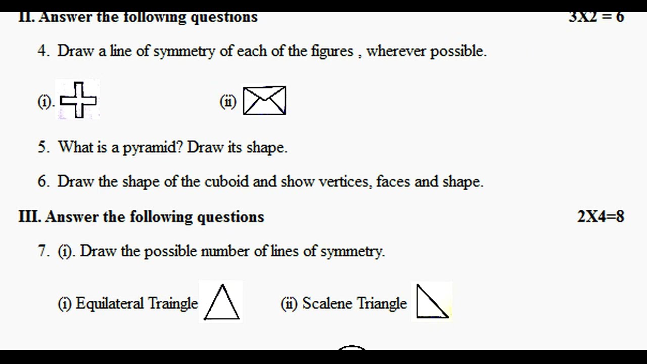 6th class mathematics formative assessment exam | class 6 fa4 maths question paper | fa4 maths 6th