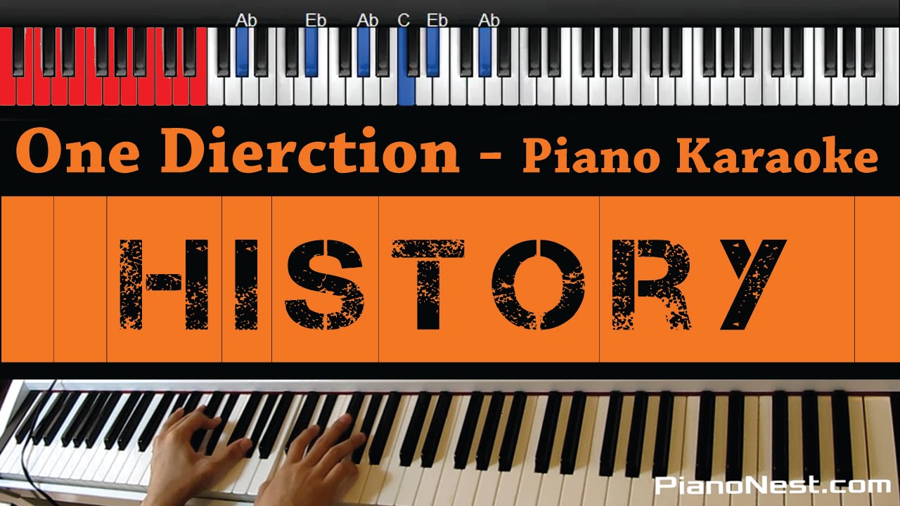 One Direction - History - HIGHER Key (Piano Karaoke / Sing Along)