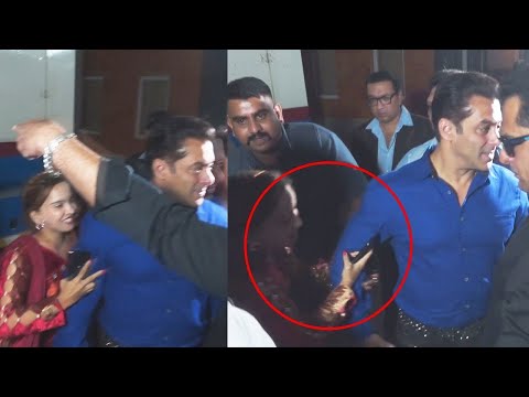 Fan BREAKS security and PULLS Salman Khan | Hum Aapke Hain Koun Special Screening
