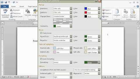 How to Use Track Changes in Word 2010