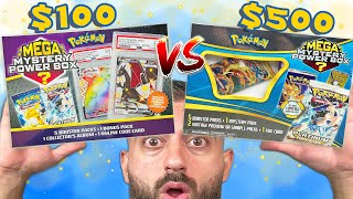 $100 Vs $500 Mega Mystery Pokemon Box