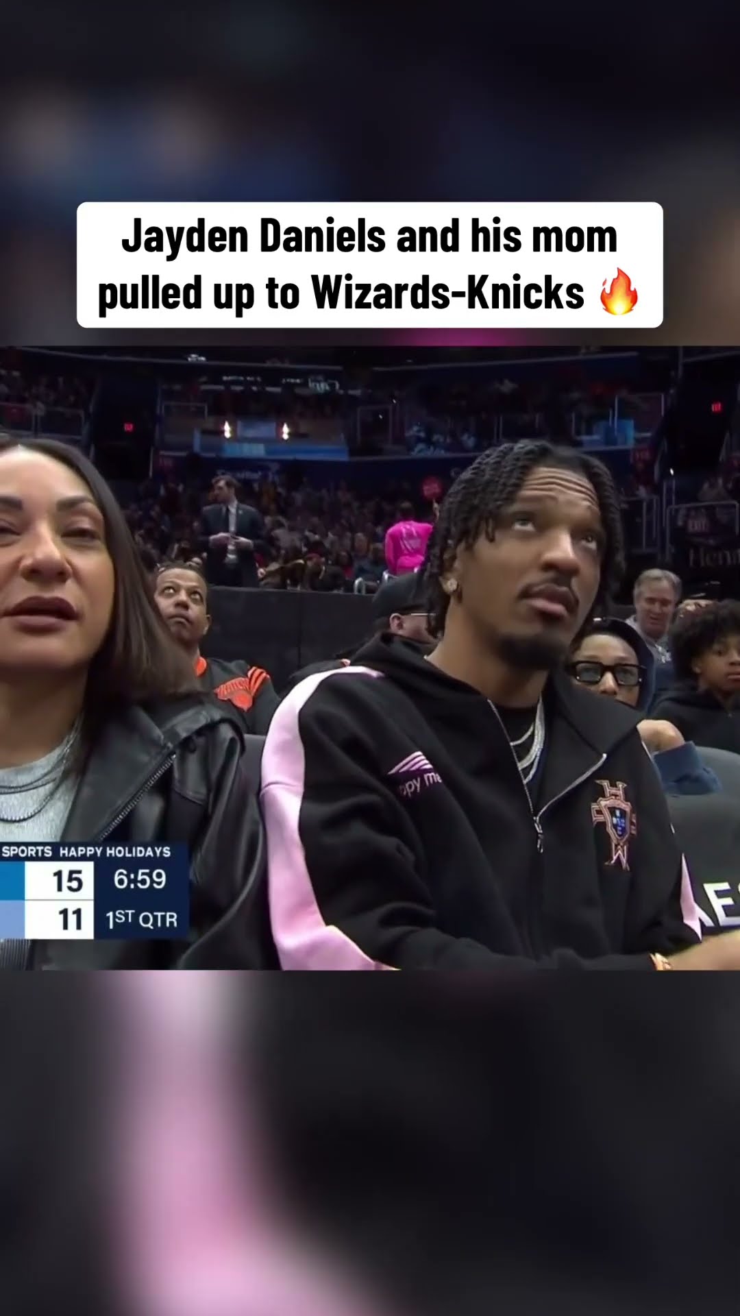 Jayden Daniels pulled up to Wizards-Knicks ?