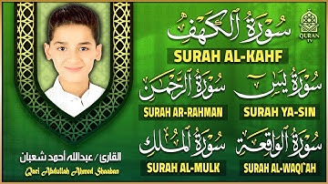 سورة الكهف، يس، الرحمن، الواقعة، الملك تلاوة هادئة 💙 من أجمل تلاوات القارئ عبدالله شعبان
