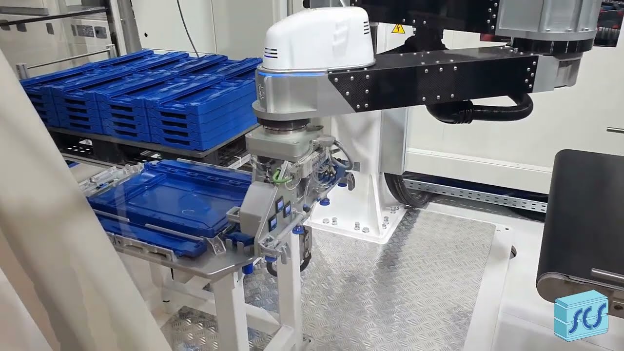 Foldable crate (fish) K2022 - SCS MOULD - KRAUSS MAFFEI IMM - CAMPETELLA AUTOMATION