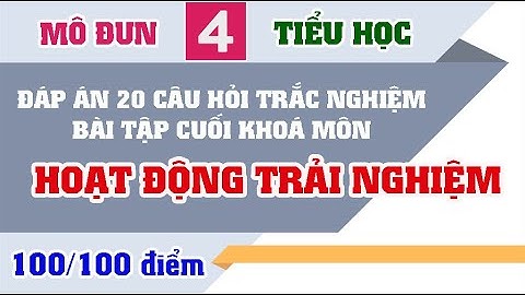 Đáp án 20 câu hỏi trắc nghiệm Bài tập cuối khoá Hoạt động trải nghiệm Mô đun 4 Tiểu học.