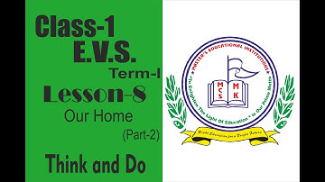 CLASS :1 E.V.S LESSON 8 : Our Home [PART 2- Think and Do]