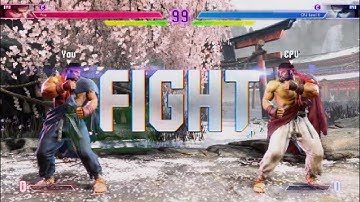 SF6 Demo - Can I Beat Level 8 Ryu CPU with Virtually One-button!!
