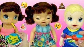 Desacuerdo Endulzar una taza de Muñecas Bebe Alive que Llora, Come Papilla y Hace Popo de Verdad! Baby Alive  Videos - YouTube