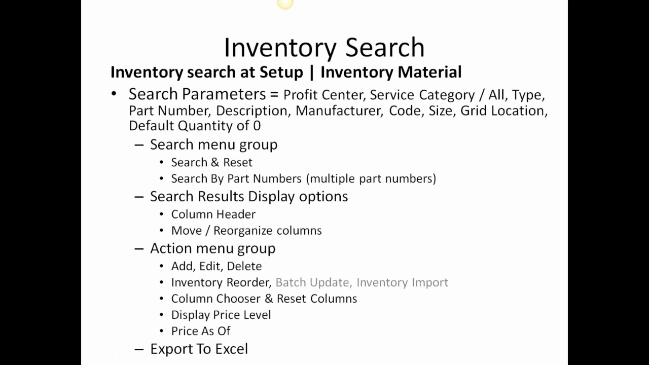 Facilities Inventory: Searching and Exporting Facilities Information