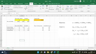 Linear Optimization in Excel with Solver Add-in | LPP in Excel