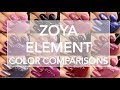 Zoya Fall 2018 | Element Collection | Color Comparisons