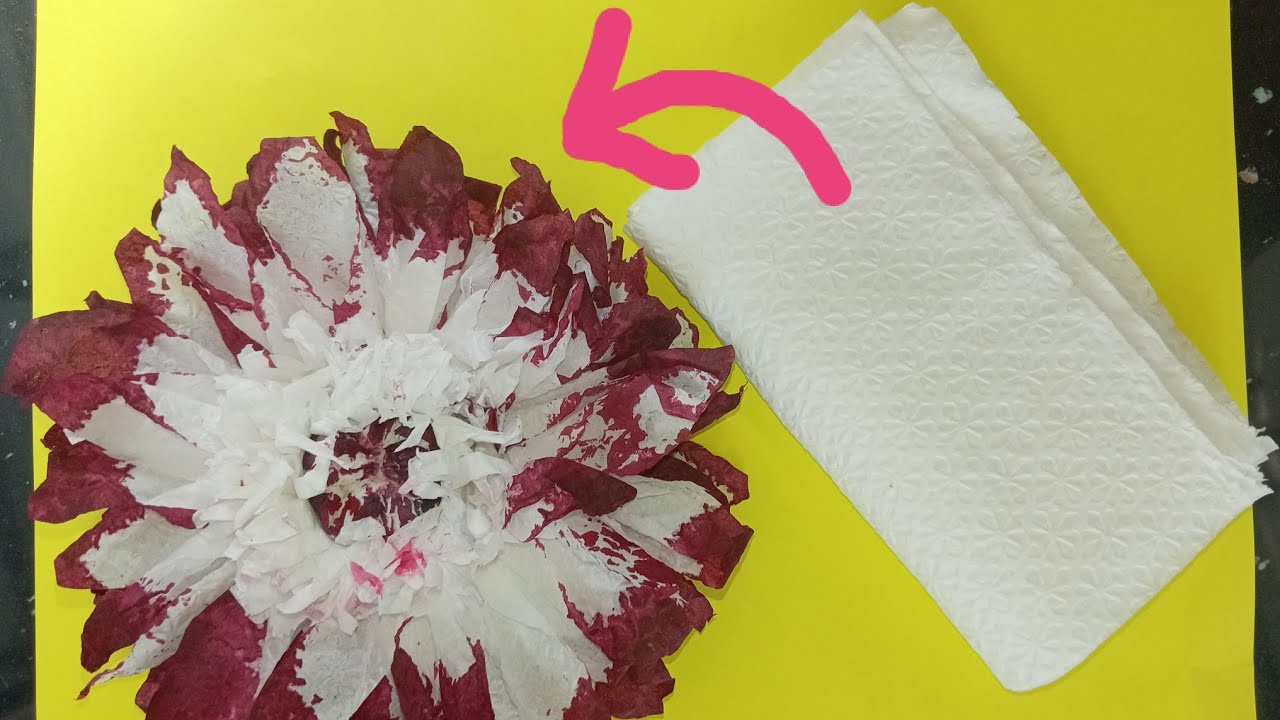 DIY Deliya flower | Making tissue paper |home decoration 🌼