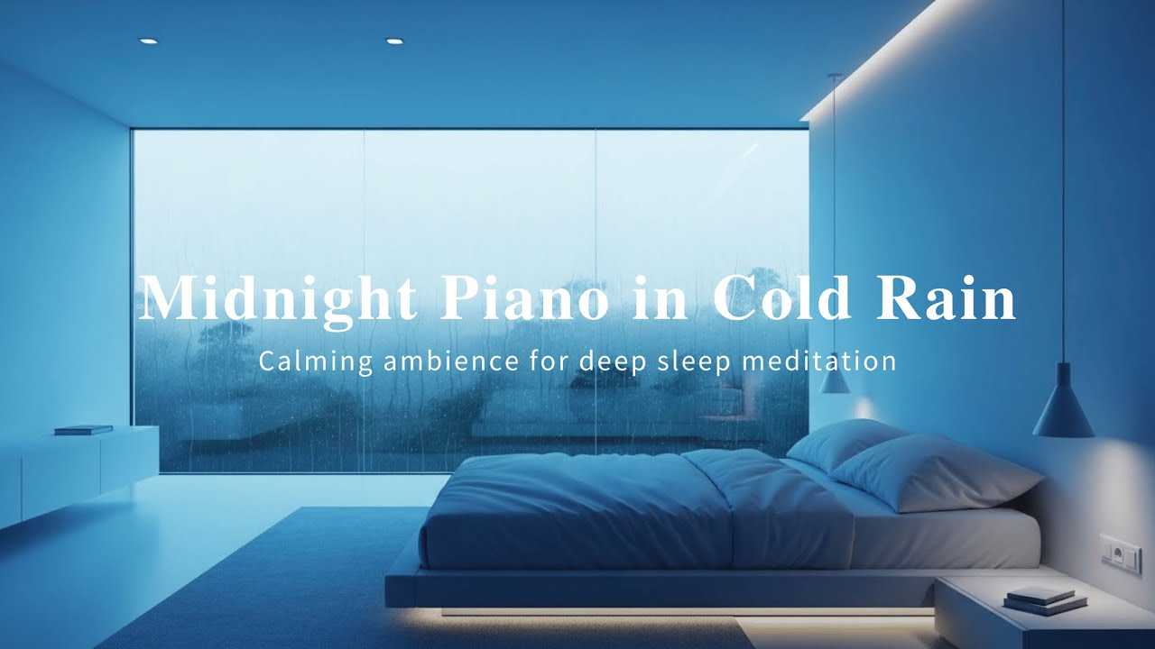 Calming Rain Sounds and Slow Piano Music for Deep Night Relaxation
