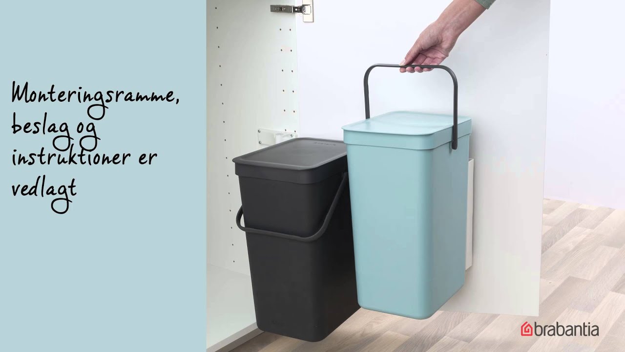 Brabantia sort & go affaldsspande youtube Fuglebad elektrisk springvand