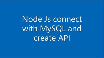 Node Js connect with MySQL and create API #NodeJs #Angular #HTML #CSS #jQuery #WebDesign