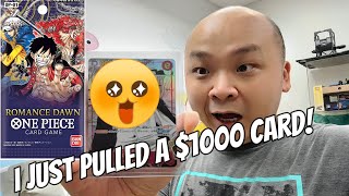 *INSANE* BANDAI ONE PIECE CARD GAME PULL TCG 1000 DOLLAR CARD