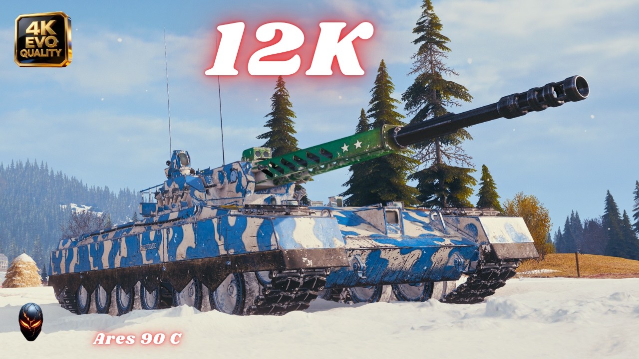 Ares 90 C  12K Damage 6 Kills World of Tanks #wot