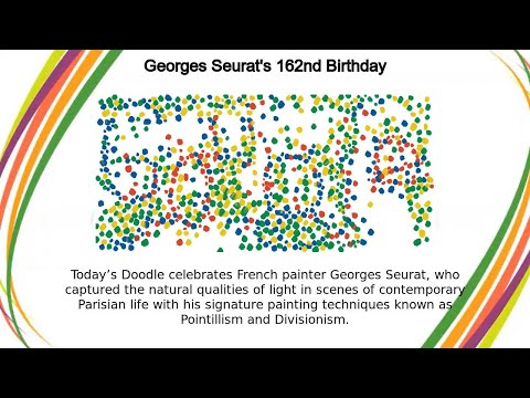 Georges Seurat | Georges Seurat's 162nd Birthday
