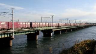 20161225 EF66-27 5091レ 浜名湖3番鉄橋通過