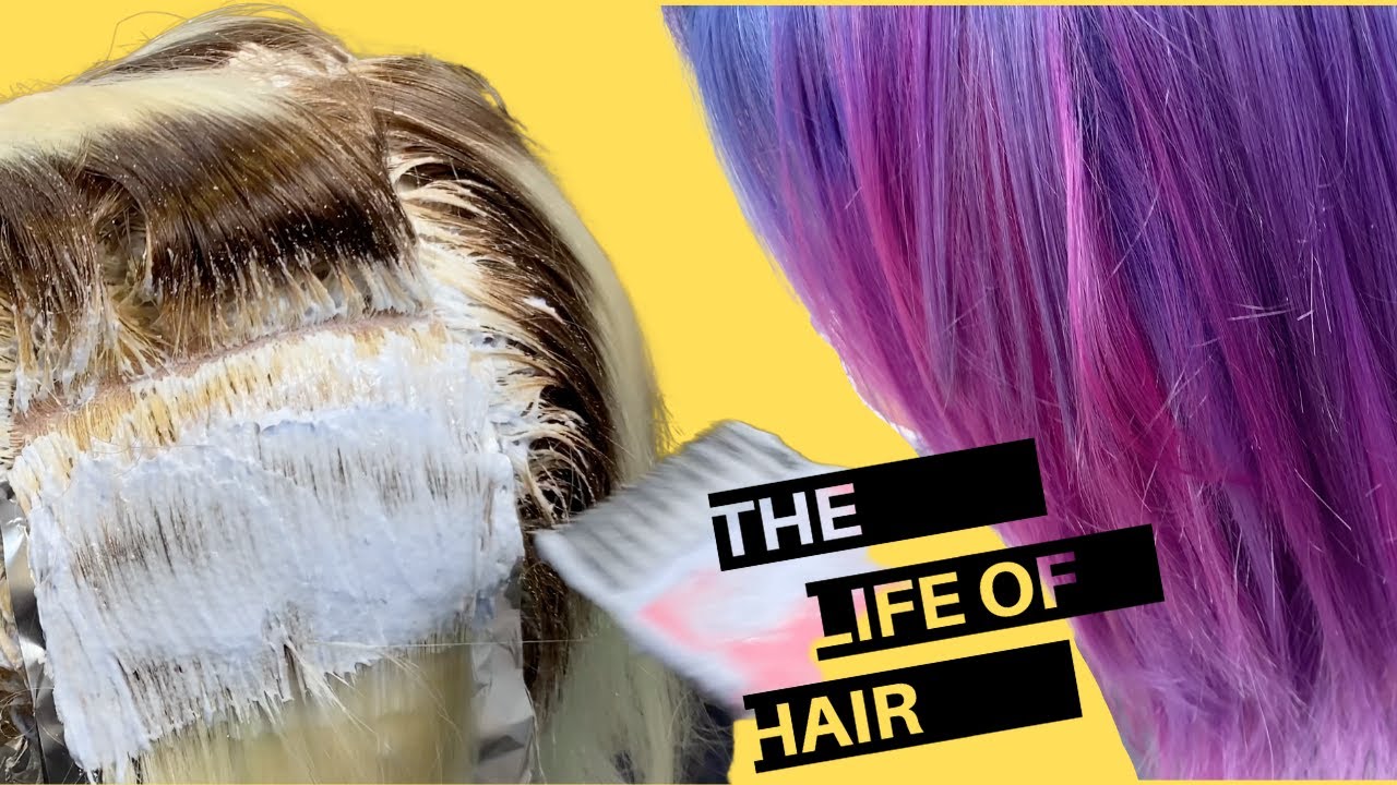 Easy Long Bleach Application And Vivid Hair Colour Toner YouTube