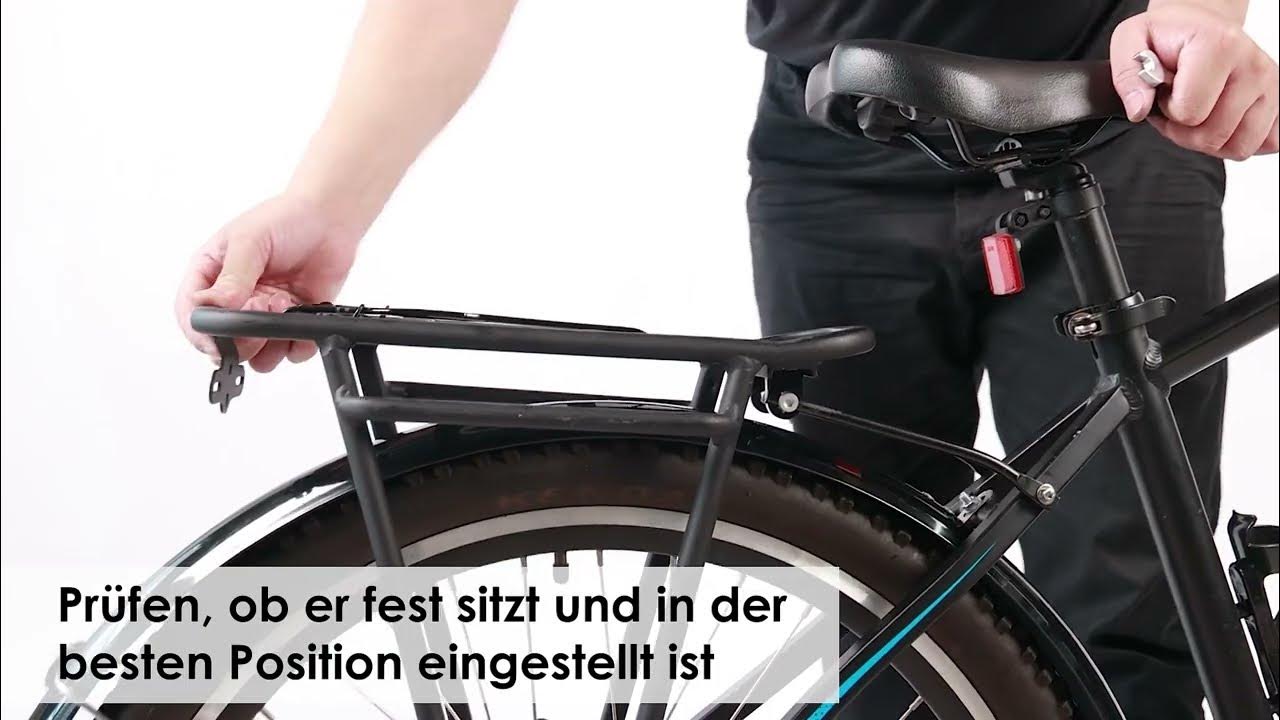 So montiert man den Gepäckträger auf dem Fahrrad YouTube