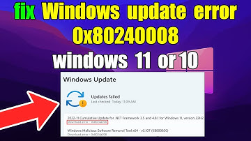 How to fix Windows update error 0x80240008 windows 11 or 10