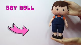 Making a cute boy doll using felt😍🧒|diy felt doll|making doll for toy