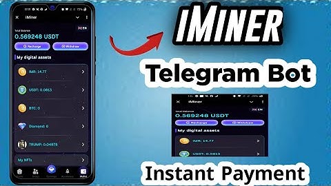 Miner Telegram Bot Review || iMiner Bot || iMiner।।instant payment 