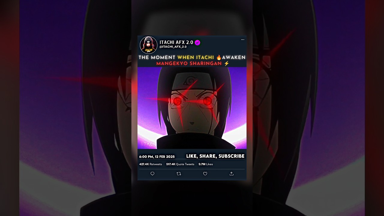 WHEN ITACHI 🔥 AWAKEN MANGEKYO SHARINGAN 🤯⚡