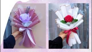 Simple, Paper-Saving Single-Stem Flower Bouquet Tutorial