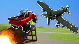 INSANE JUMPS & PLANE STUNTS!  Brick Rigs Multiplayer Gameplay  Stunt show & Jumps Challenge!