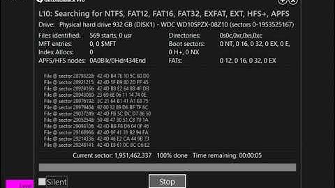 GetDataBack Pro Version 5.50 64bit - Error No file system found (RT#652)