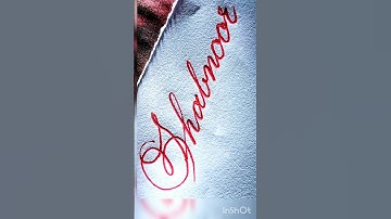 Writing Name in Beautiful Cursive Handwriting by Gel Pen